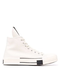 weiße hohe Sneakers von Rick Owens DRKSHDW