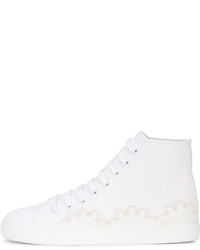 weiße hohe Sneakers von Simone Rocha