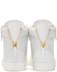 weiße hohe Sneakers von Giuseppe Zanotti