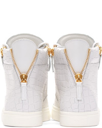 weiße hohe Sneakers von Giuseppe Zanotti