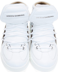 weiße hohe Sneakers von Dolce & Gabbana