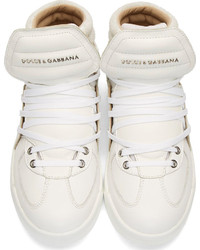 weiße hohe Sneakers von Dolce & Gabbana