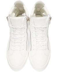 weiße hohe Sneakers von Giuseppe Zanotti