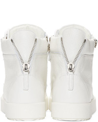 weiße hohe Sneakers von Giuseppe Zanotti