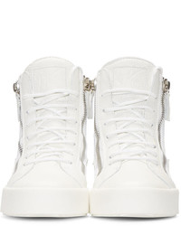 weiße hohe Sneakers von Giuseppe Zanotti