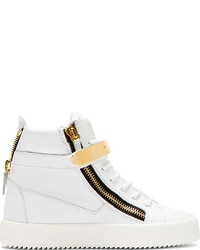 weiße hohe Sneakers von Giuseppe Zanotti