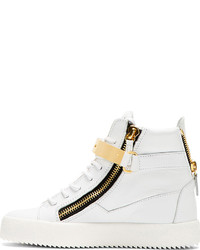 weiße hohe Sneakers von Giuseppe Zanotti