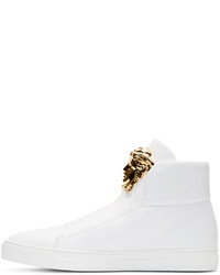weiße hohe Sneakers von Versace