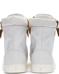 weiße hohe Sneakers von Giuseppe Zanotti