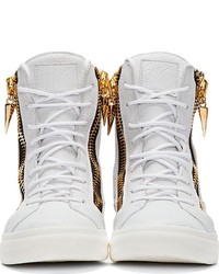 weiße hohe Sneakers von Giuseppe Zanotti