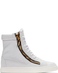 weiße hohe Sneakers von Giuseppe Zanotti