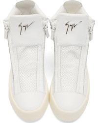 weiße hohe Sneakers von Giuseppe Zanotti