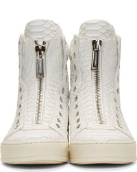 weiße hohe Sneakers von DSQUARED2