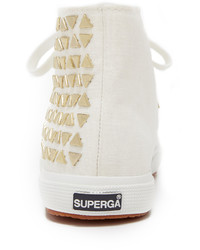 weiße hohe Sneakers von Superga