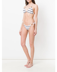 weiße horizontal gestreifte Bikinihose von Heidi Klein