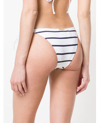 weiße horizontal gestreifte Bikinihose von Heidi Klein