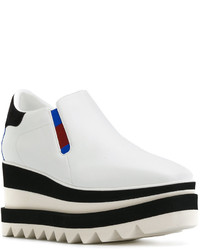 weiße horizontal gestreifte Schuhe von Stella McCartney