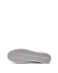 weiße horizontal gestreifte Segeltuch niedrige Sneakers von Nike