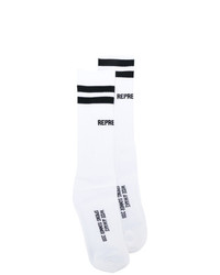 weiße horizontal gestreifte Socken von Represent