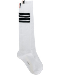 weiße horizontal gestreifte Socken von Thom Browne