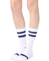 weiße horizontal gestreifte Socken von Stance