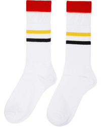 weiße horizontal gestreifte Socken von JW Anderson