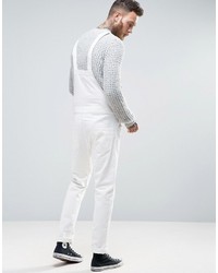 weiße Jeans Latzhose von Asos