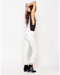 weiße Jeans Latzhose von Lee