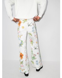 weiße Jeans mit Blumenmuster von Casablanca