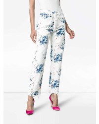weiße Jeans mit Blumenmuster von Off-White