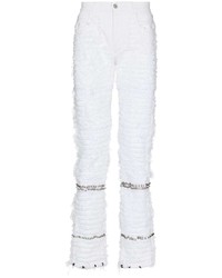 weiße Jeans mit Destroyed-Effekten von 1017 Alyx 9Sm
