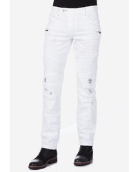 weiße Jeans mit Destroyed-Effekten von Cipo & Baxx
