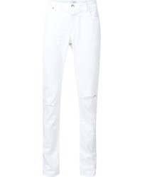 weiße Jeans mit Destroyed-Effekten von Closed