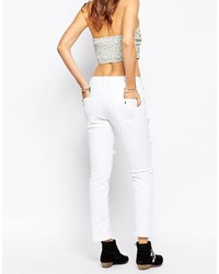 weiße Jeans mit Destroyed-Effekten von Pepe Jeans