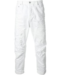 weiße Jeans mit Destroyed-Effekten von Diesel Black Gold