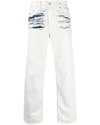 weiße Jeans mit Destroyed-Effekten von Diesel