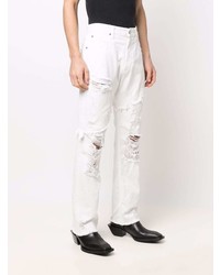 weiße Jeans mit Destroyed-Effekten von Just Cavalli