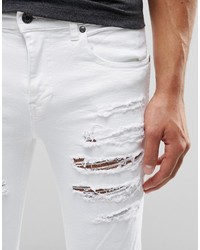 weiße Jeans mit Destroyed-Effekten von Dr. Denim