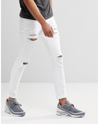 weiße Jeans mit Destroyed-Effekten von Dr. Denim