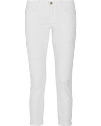 weiße Jeans mit Destroyed-Effekten von Frame Denim