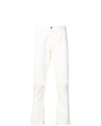 weiße Jeans mit Destroyed-Effekten von Ih Nom Uh Nit