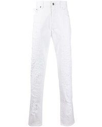 weiße Jeans mit Destroyed-Effekten von Just Cavalli