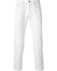 weiße Jeans mit Destroyed-Effekten von (+) People