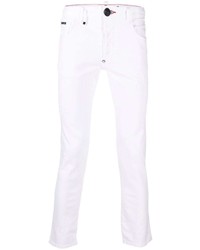 weiße Jeans mit Destroyed-Effekten von Philipp Plein