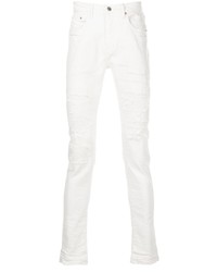 weiße Jeans mit Destroyed-Effekten von purple brand