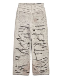 weiße Jeans mit Destroyed-Effekten von Balenciaga