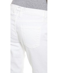 weiße Jeans mit Destroyed-Effekten von Current/Elliott