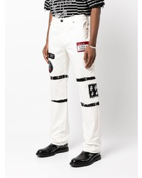 weiße Jeans mit Flicken von Haculla