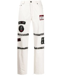 weiße Jeans mit Flicken von Haculla