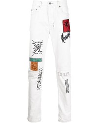 weiße Jeans mit Flicken von Ksubi